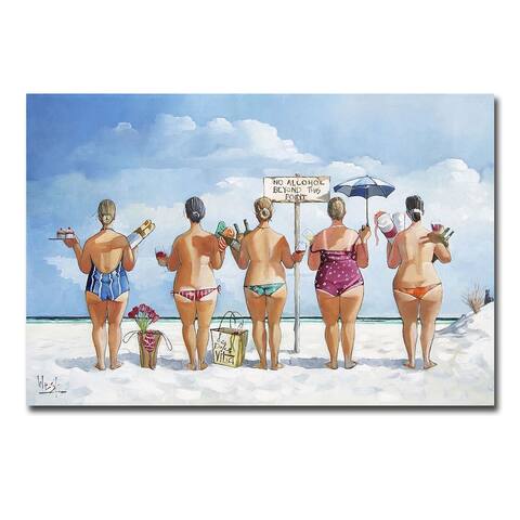 No Alcohol Beyond This Point II by Ronald West Gallery Wrapped Canvas Giclee Art (12 in x 18 in)