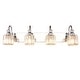 preview thumbnail 14 of 24, 3/ 4 - Light Modern Glam Luxuriou Dimmable Crystal Bathroom Vanity Light Linear Wall Light