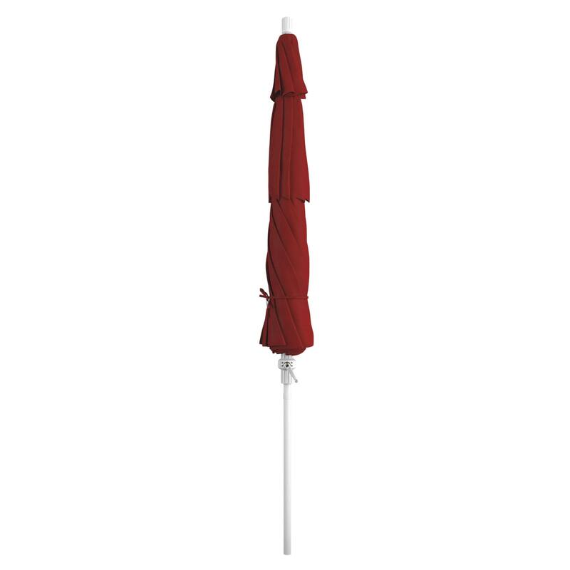 California Umbrella 11' Golden State Series Patio Umbrella White Aluminum Frame Crank Lift Collar Tilt Pacifica Pacific Blue