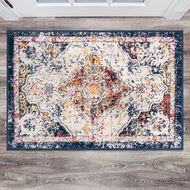 World Rug Gallery Caen Bohemian Medallion Area Rug - 2' x 3' - Runner/Rectangle