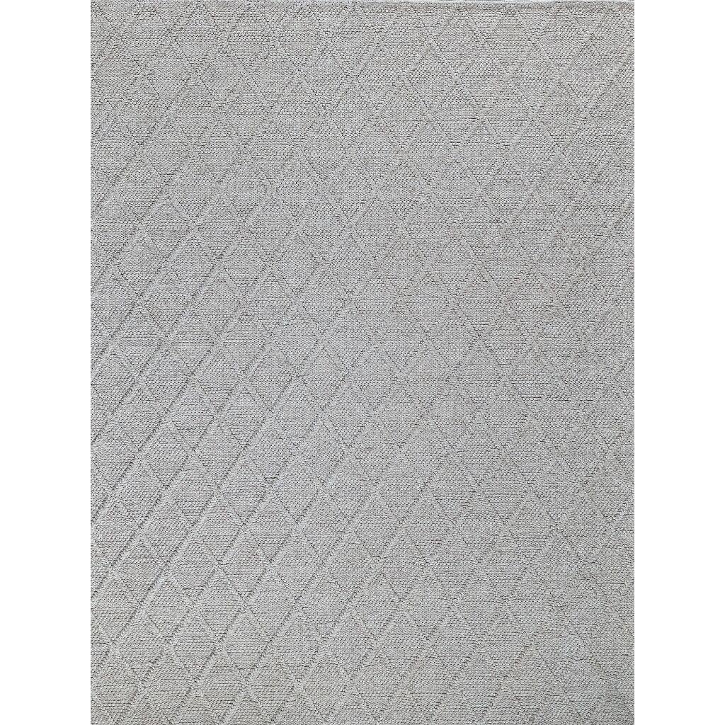 EXQUISITE RUGS Brentwood Handwoven Wool/Viscose Silver Area Rug Bed