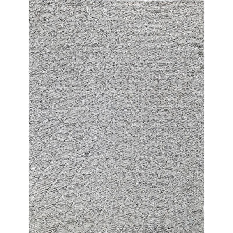 EXQUISITE RUGS Brentwood Handwoven Wool/Viscose Silver Area Rug.