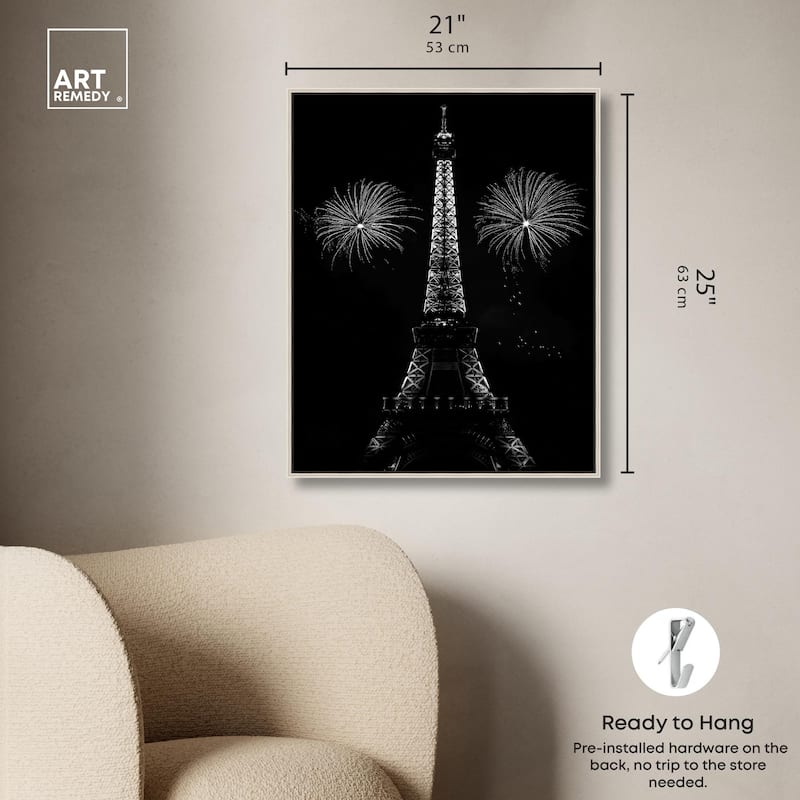 Fireworks Over Paris Canvas by Art Remedy
