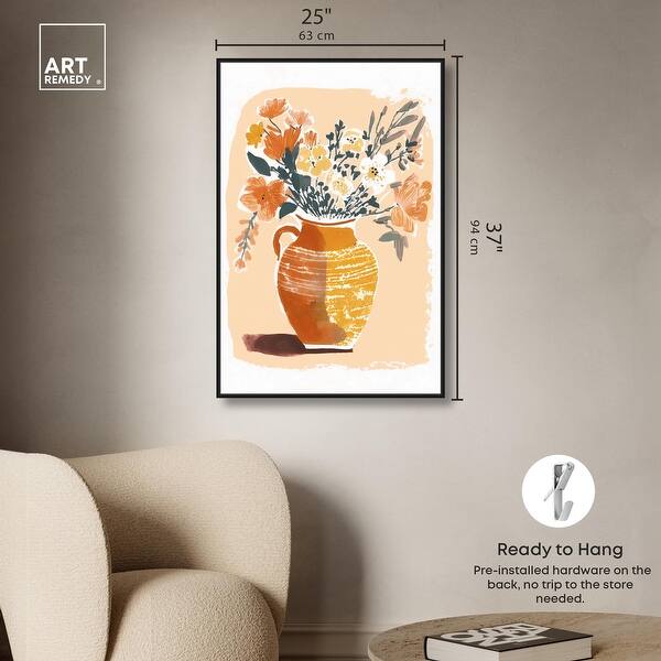 dimension image slide 0 of 24, Mid Autumn Flowers Canvas Boho Colorful Wall Art by Art Remedy