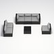 preview thumbnail 135 of 179, AOXUN Fire Pit Conversation Set Rattan Sofa Set Outdoor Furniture With Cushions