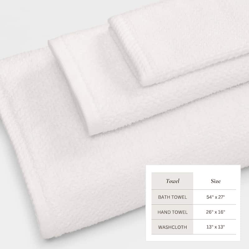 100% Cotton Acacia Collection Ultra Absorbant Popcorn Bath Towels