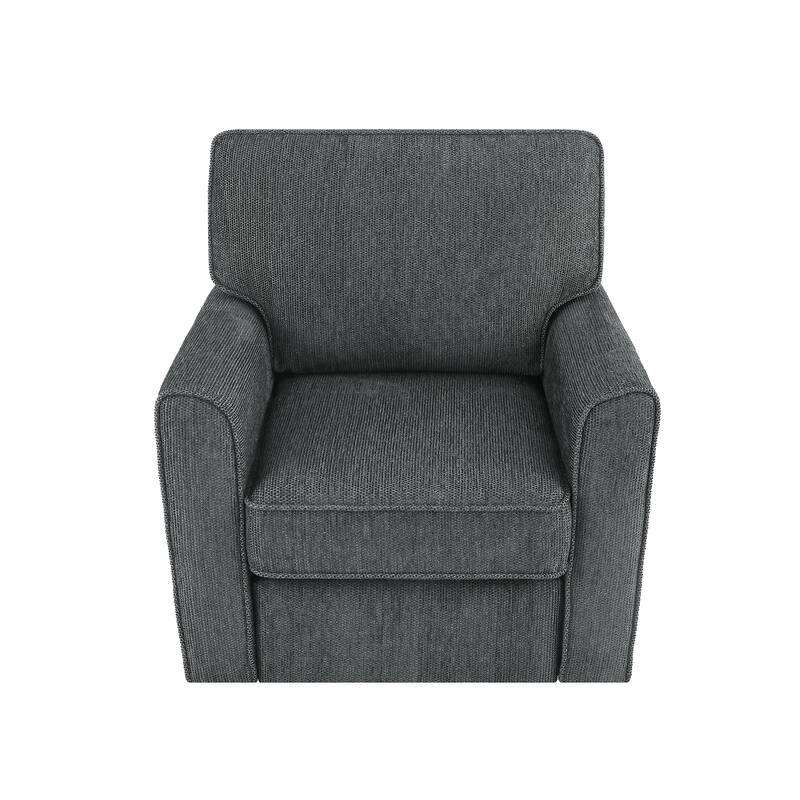 Swivel Chair with Side Pockets & Cushions