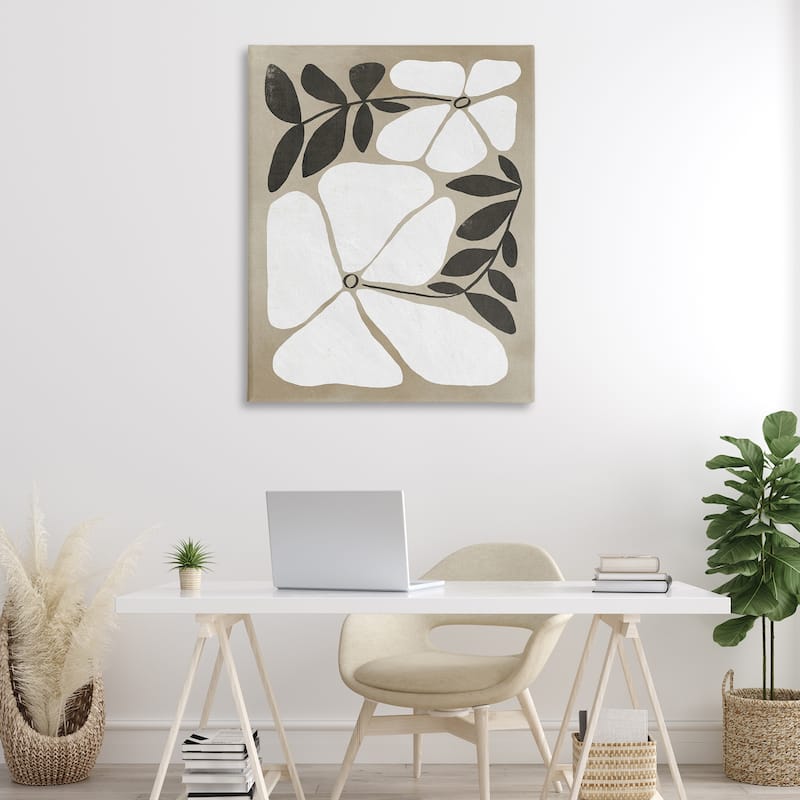Stupell Oblong Boho Flowers Canvas Wall Art Design By Victoria Barnes