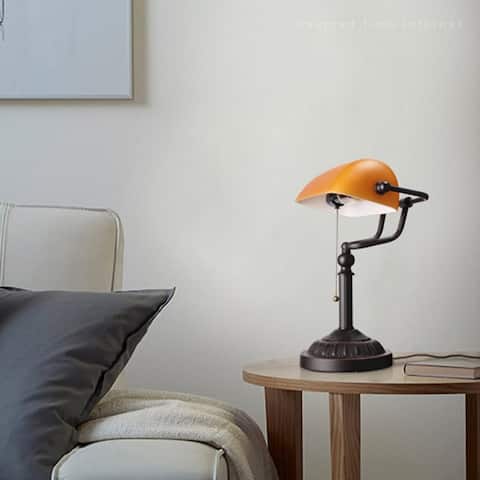 Vintage Bankers Desk Lamp, Student Antique Piano Table Light