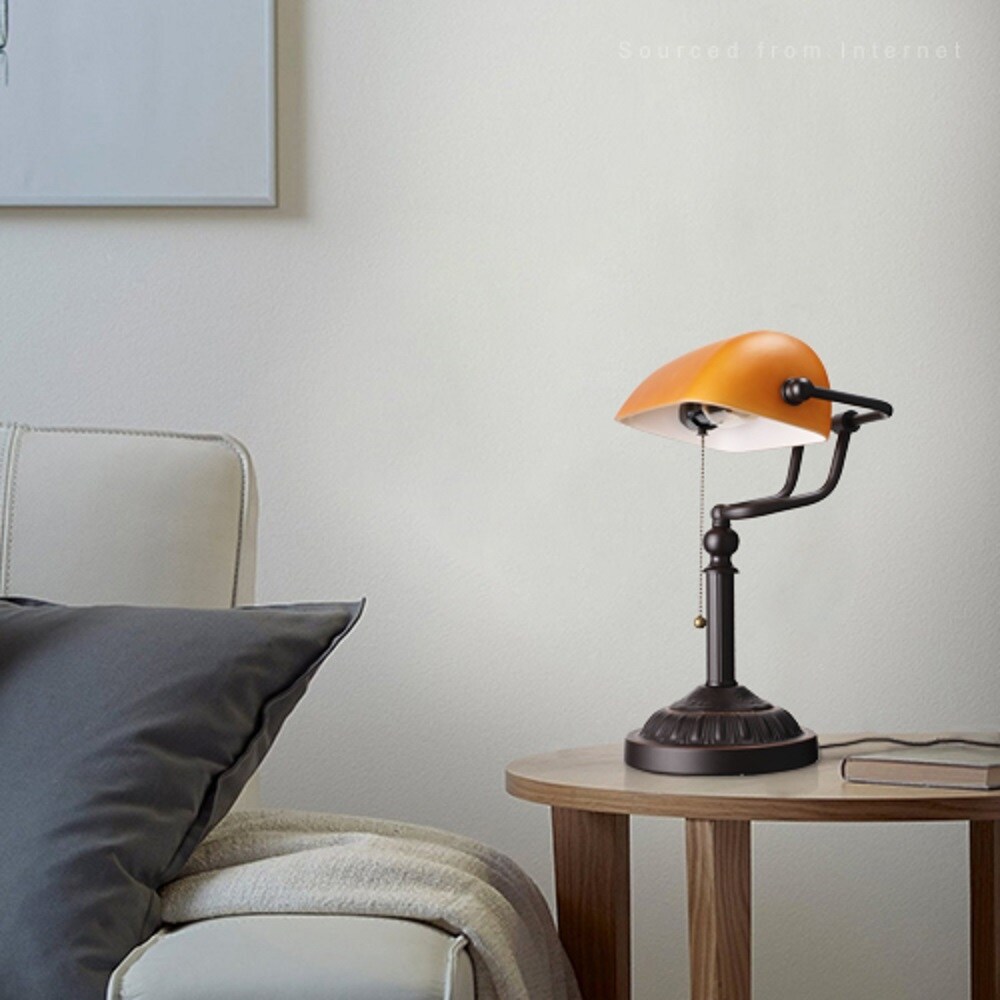 Mini outlet bankers lamp