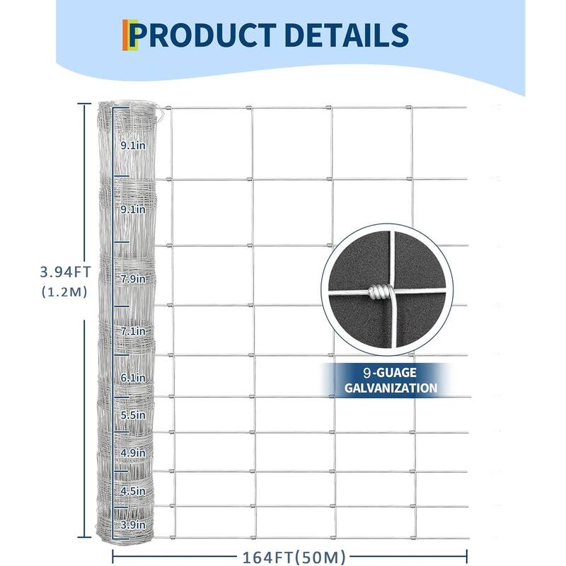 Heavy Duty Farm Fence, with Thick Zinc Coating