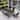 7/9-Piece Outdoor Rectangle Aluminum Dining Table with Umbrella Hole include Folding Chairs