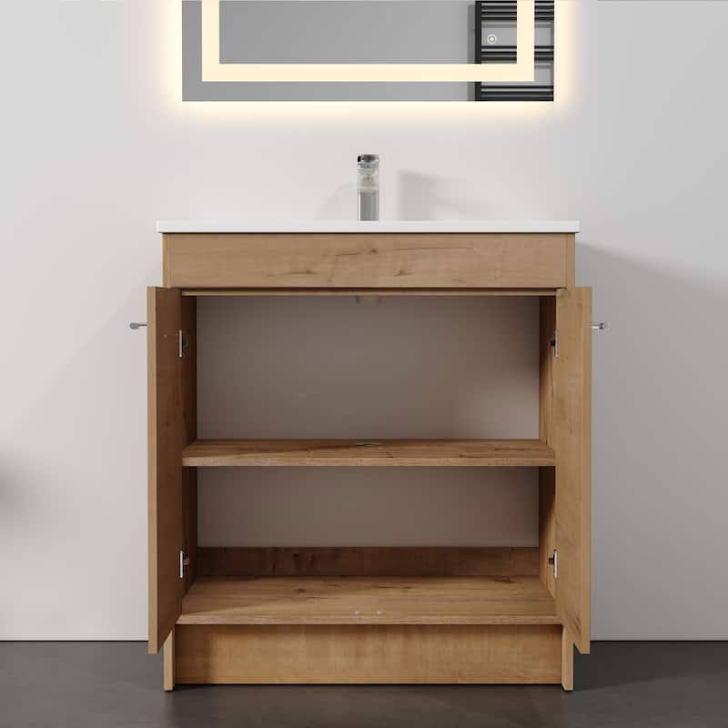 Kay Oak Natural Vanity Kit (Assembly Required)
