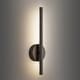 preview thumbnail 32 of 31, Modern Industrial Minimalist Metal LED Integrated Linear Strip Wall Light Sconce 17.7 in. 3000K - Black