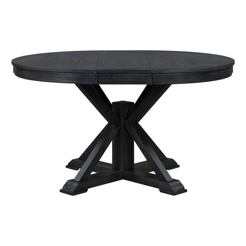 Retro Functional Extendable Dining Table with a 12" Leaf