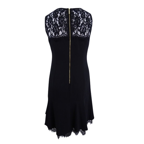 calvin klein black dress with white trim