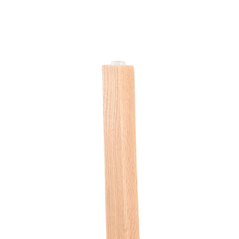 Dining Chair in Oak Wood with Open Back Design and Armrests Set of 2 Rivo Series