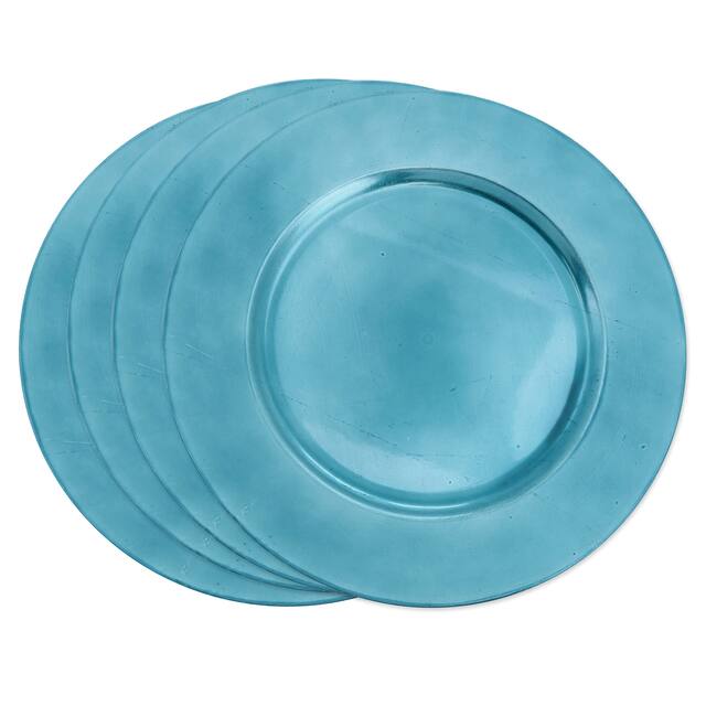 Charger Plates with Classic Design (Set of 4) - Teal