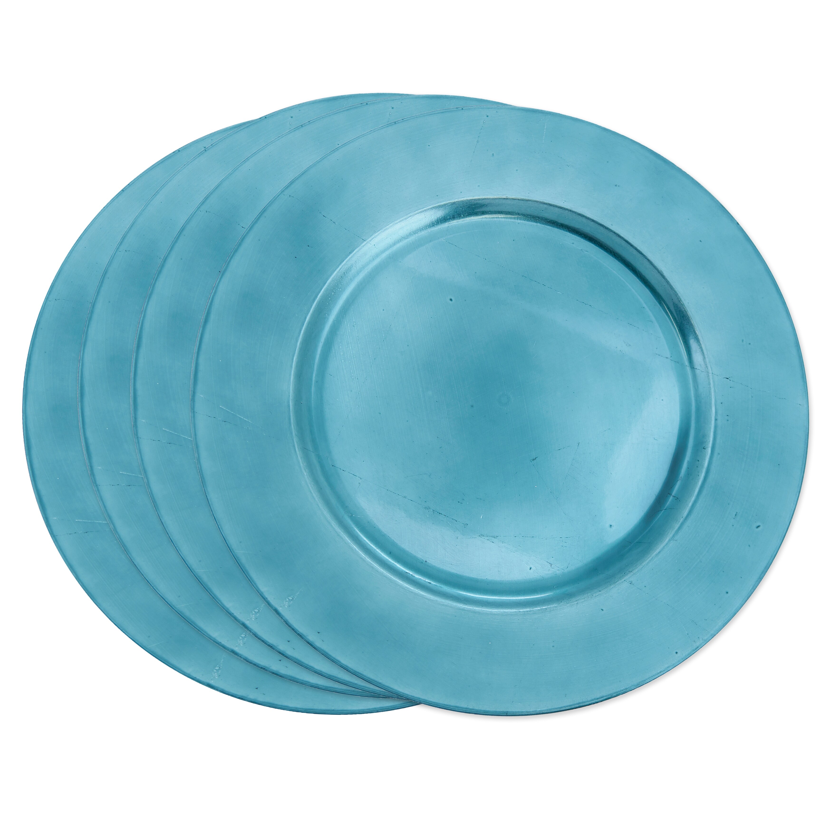 Charger Plates with Classic Design (Set of 4) Teal 789323286710 eBay