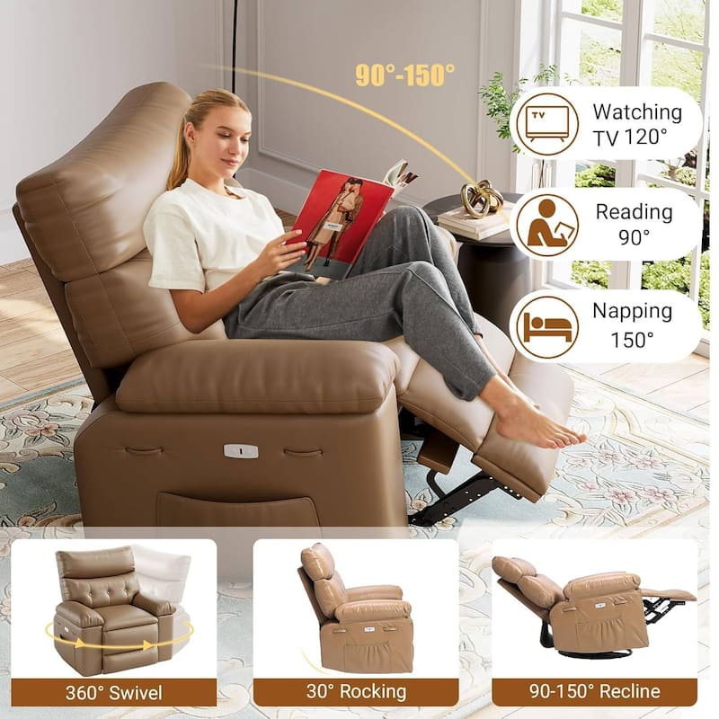 Oversized Recliner Sofa Chair with Massage for Living Room Bedroom
