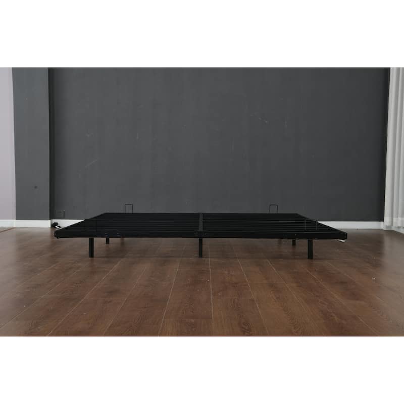 King Size Floating Bed Frames with LED Lights, Metal Platform Bed , Solid and Stable, Noise Free, No Box Spring Needed