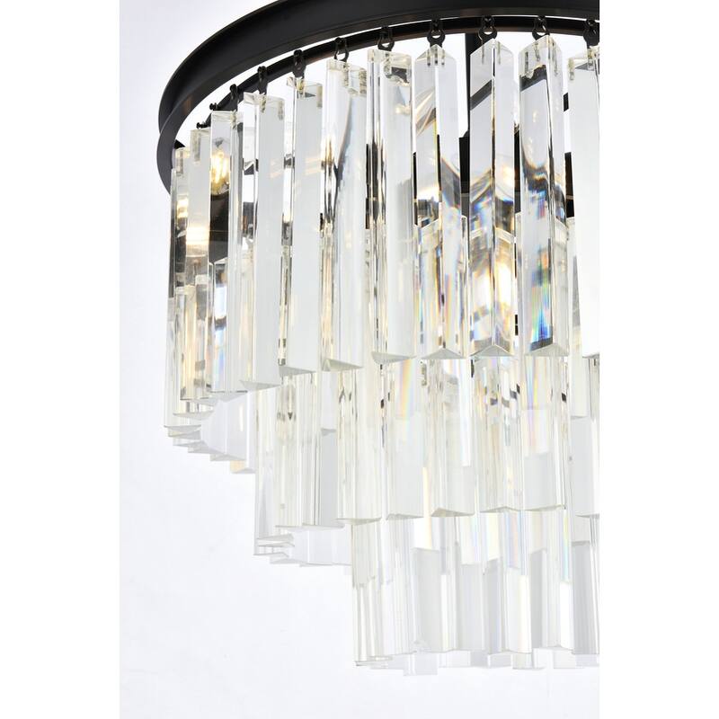 Royce Edge 9-Light Matte Black Chandelier
