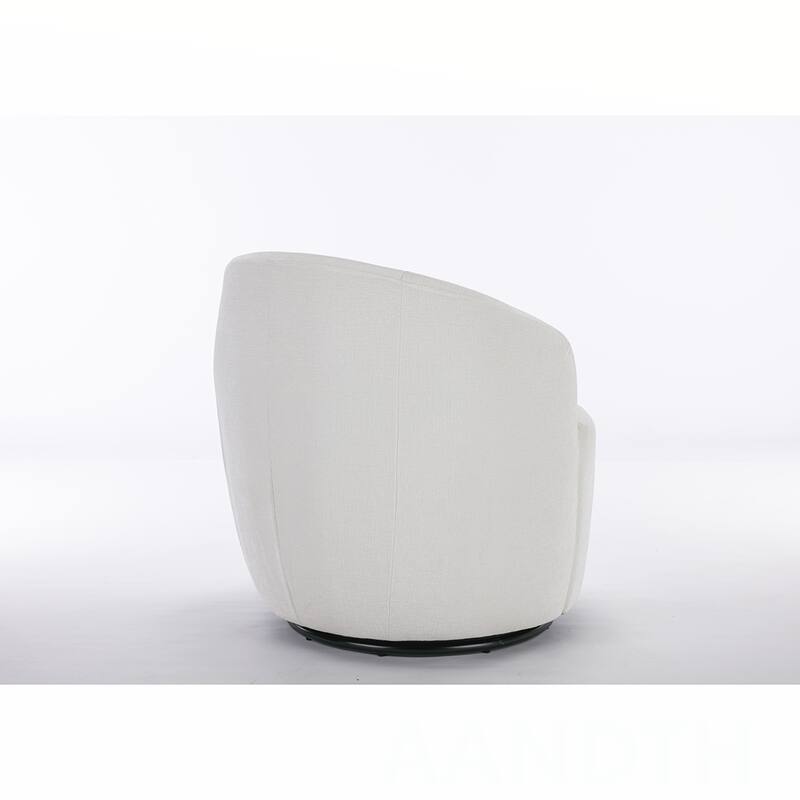 Chenille Swivel Barrel Chair