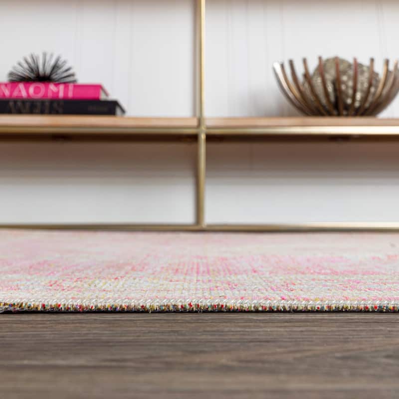 JONATHAN Y Lila Floral Medallion Area Rug