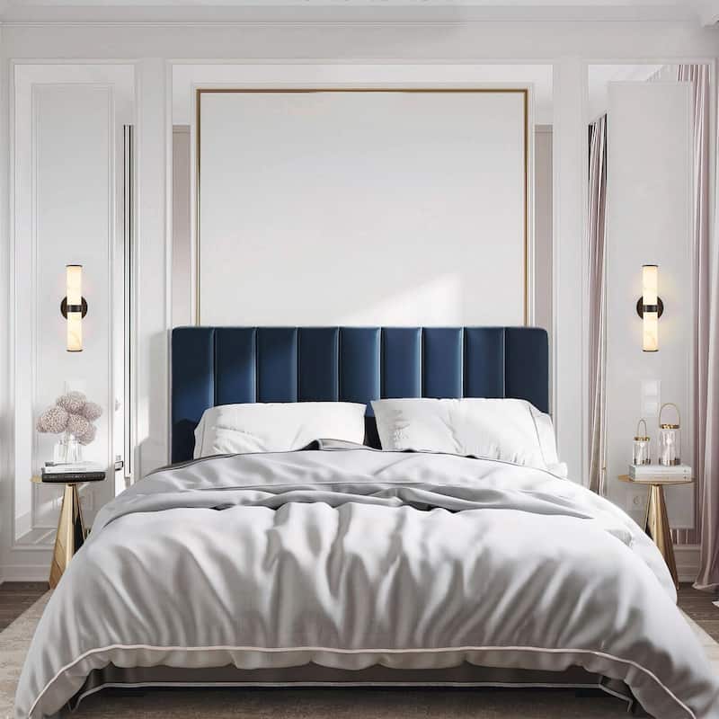 Resin Imitation Marble Wall Sconce, Set of 2 - Modern Vertical Light Fixture (Indoor Use Only)