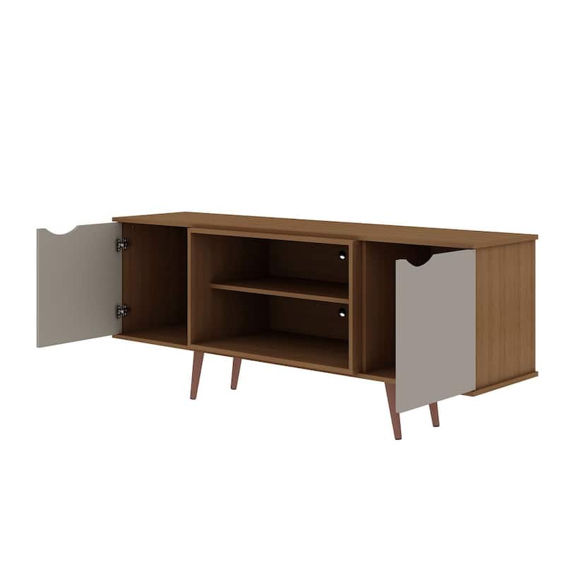 Hampton Mid Century Modern Wood 62.99 In. Media Cabinet Console