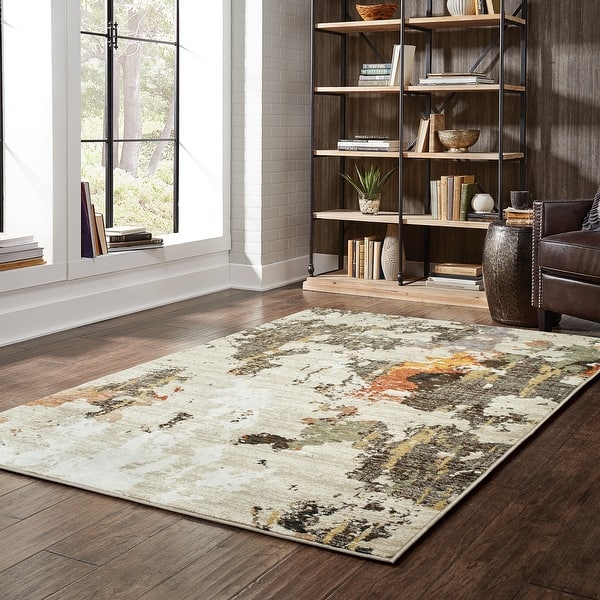 Shop Strick Bolton Stark Patina Beige Charcoal Area Rug On Sale Overstock 21015568
