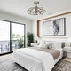 preview thumbnail 3 of 7, 27-inch Satin Nickel 3-Blade Chandelier LED Ceiling Fan with Remote