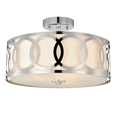 3-light Semi-Flush Mount