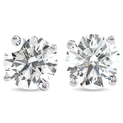 Bliss Diamond 1/3 - 2 Ct TDW Diamond Screw Back Studs in Gold Women's Earrings Lab Grown