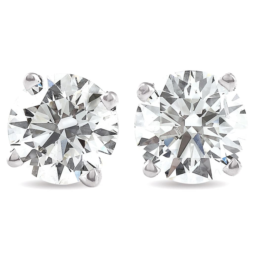 Bliss Diamond 1/3 - 2 Ct TDW Diamond Screw Back Studs in Gold Women's Earrings Lab Grown
