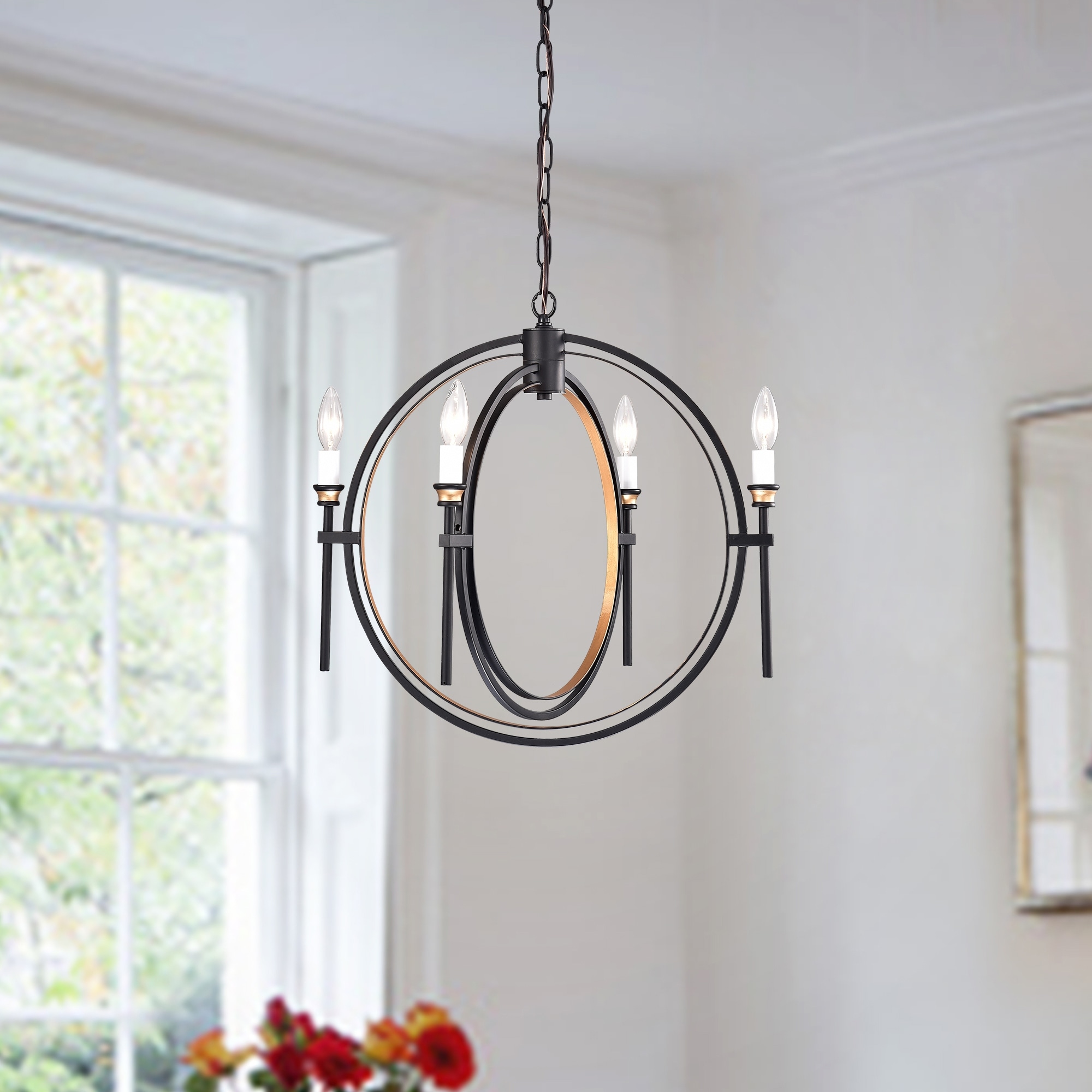 Double sphere chandelier outlet