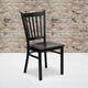 Option mahogany wood seat/black metal frame