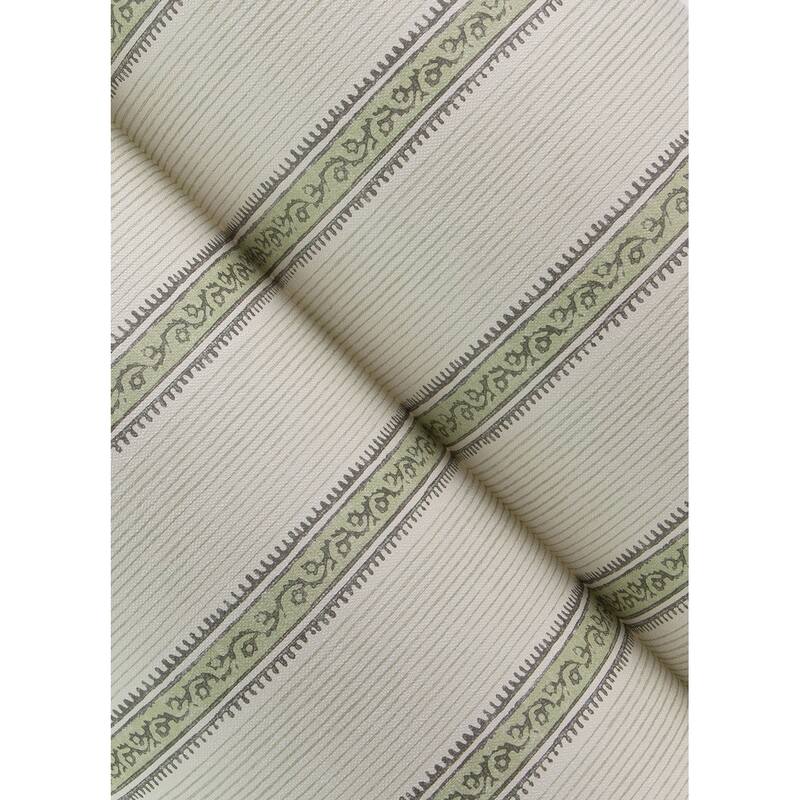 Chesapeake Mandevilla Green Vine Stripe Wallpaper