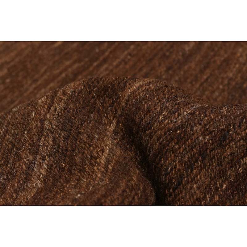 ECARPETGALLERY Flat-Weave Natural Brown Wool Kilim - 6'10 x 9'7