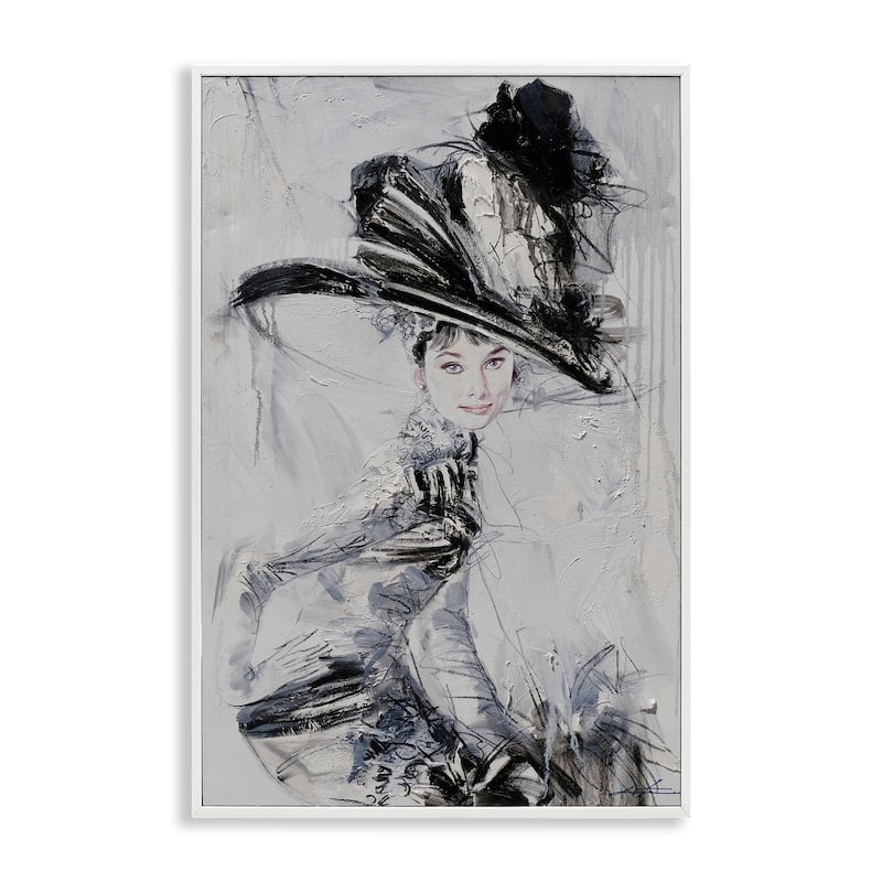 Stupell Abstract Sophisticated Audrey Framed Giclee Art Design By Lucille Lee - 20 x 30 - White