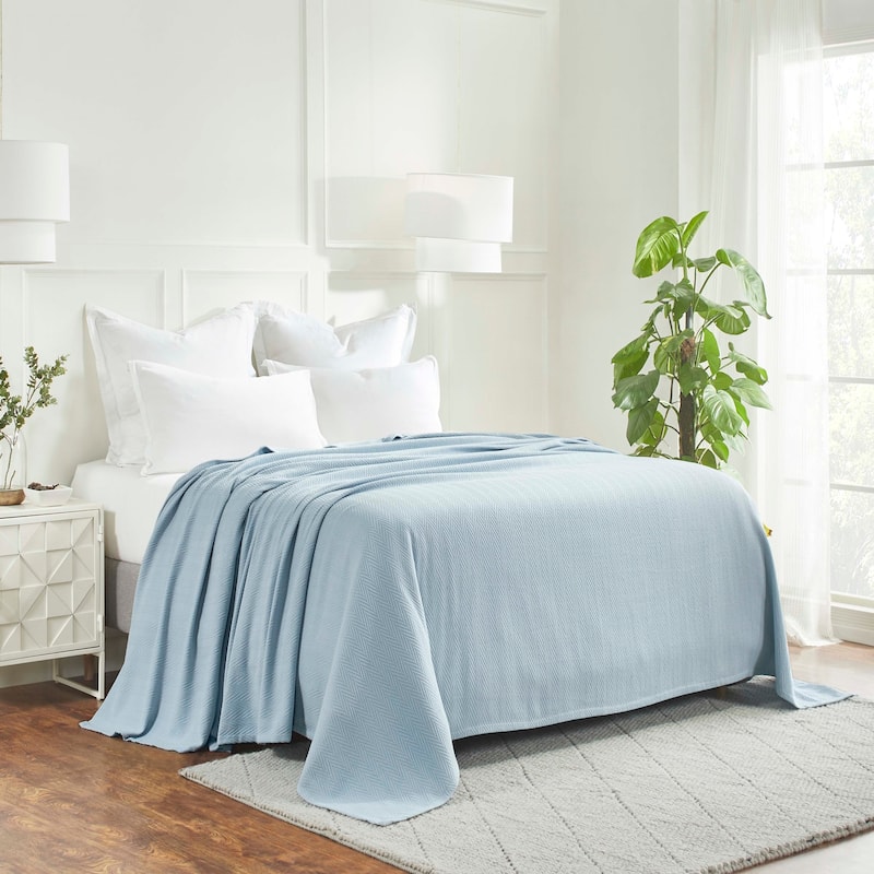 Superior Metro Zig-Zag Chevron All-Season Bedding Cotton Blanket