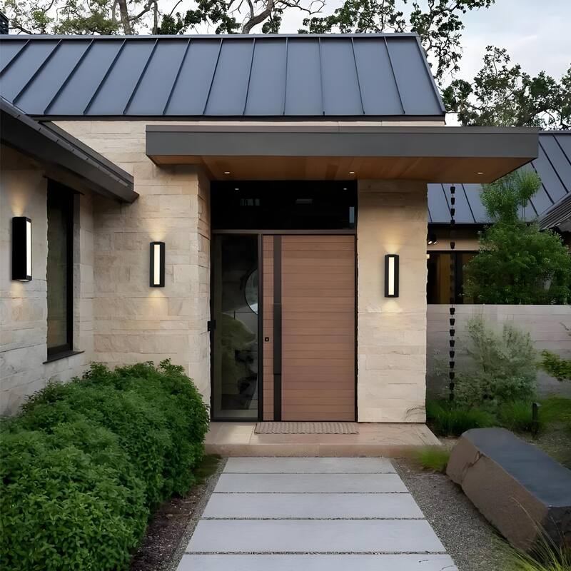 Modern Dimmable LED Outdoor Wall Sconce, 3000K Warm White