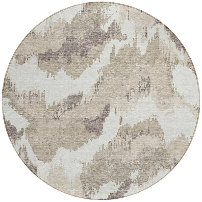 HomeRoots Abstract Transitional Rectangle Outdoor Rug