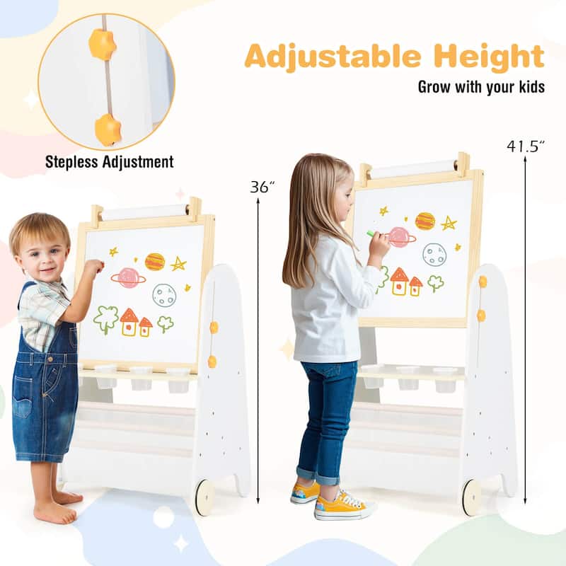 Costway 4-in-1 Kids Art Easel with Stool with Magnetic Whiteboard - See Details