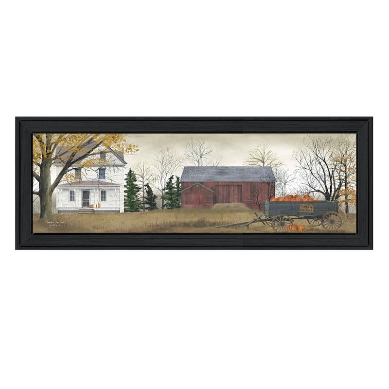 TrendyDecor4U Contemporary "Pumpkins For Sale" Framed Print Wall Art by Billy Jacobs