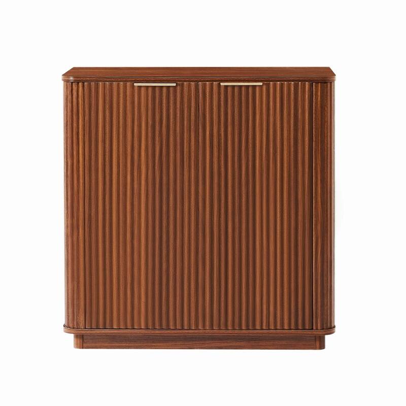 31.5" Buffet Cabinet Sideboard with Storage Curved Wave Design for Living Room and Bedroom Organization