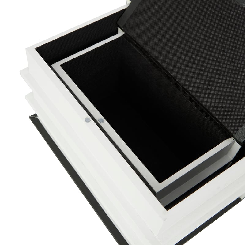 Black or White Canvas Box with White or Gold Explore, Dream, Discover Text (Set of 2)