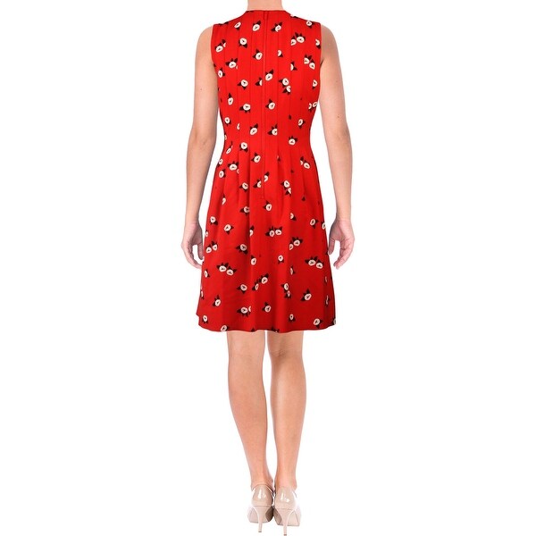 red and white combo dress