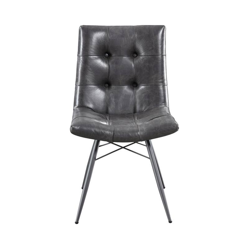 Charcoal and Gunmetal Tufted Back Upholstered Dining Chairs (Set of 4)