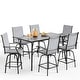 preview thumbnail 46 of 67, 7-Piece Patio Bar Stool Set Textilene Swivel Stools